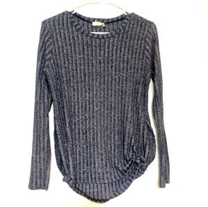 One Clothing Blue Striped Side Tie Women’s Shirt M